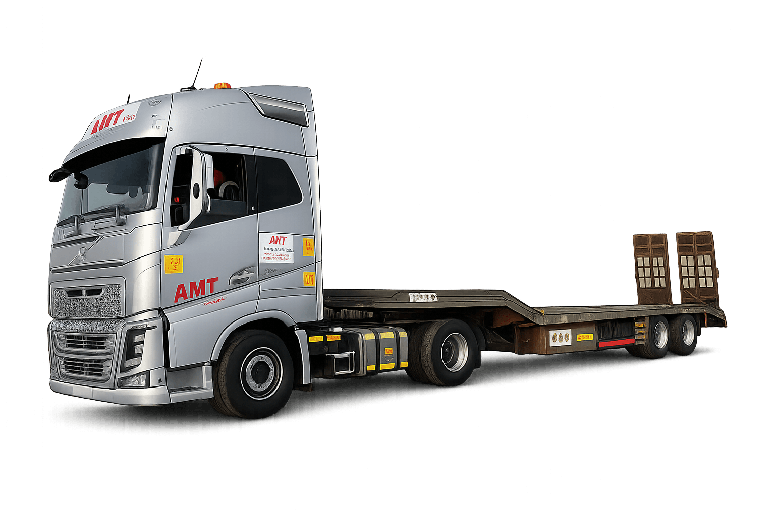 2-Axle Lowbed image for a Up to 25 tons by load planning band in Saudi lowbed transport